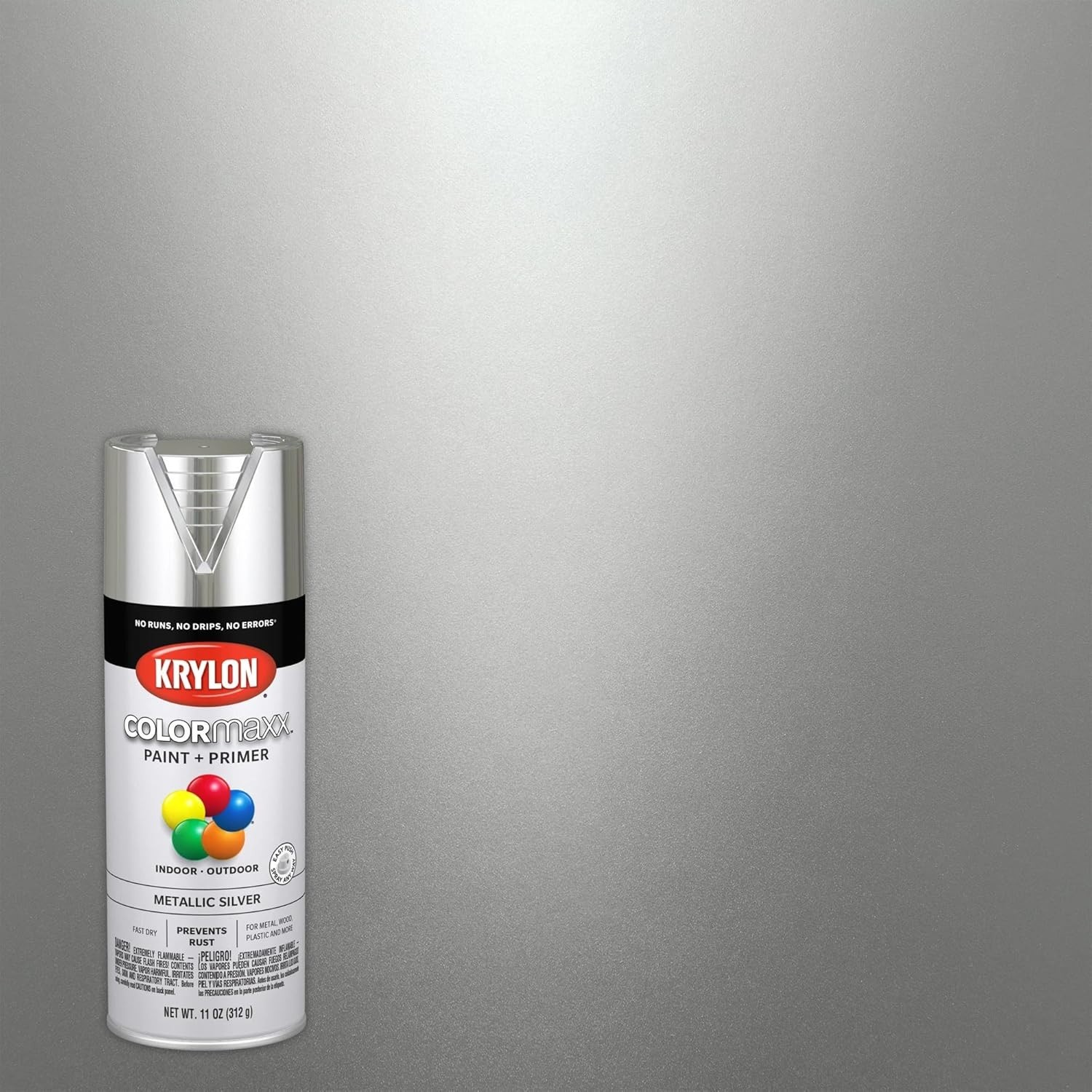 Versatile 11 Oz Metallic Silver Spray Paint for Indoor/Outdoor DIY Projects