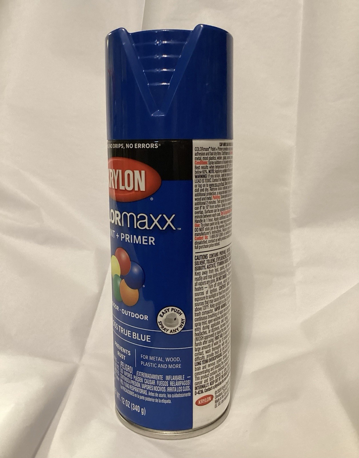 Krylon COLORMAXX “GLOSS TRUE BLUE” Indoor/Outdoor Spray Paint