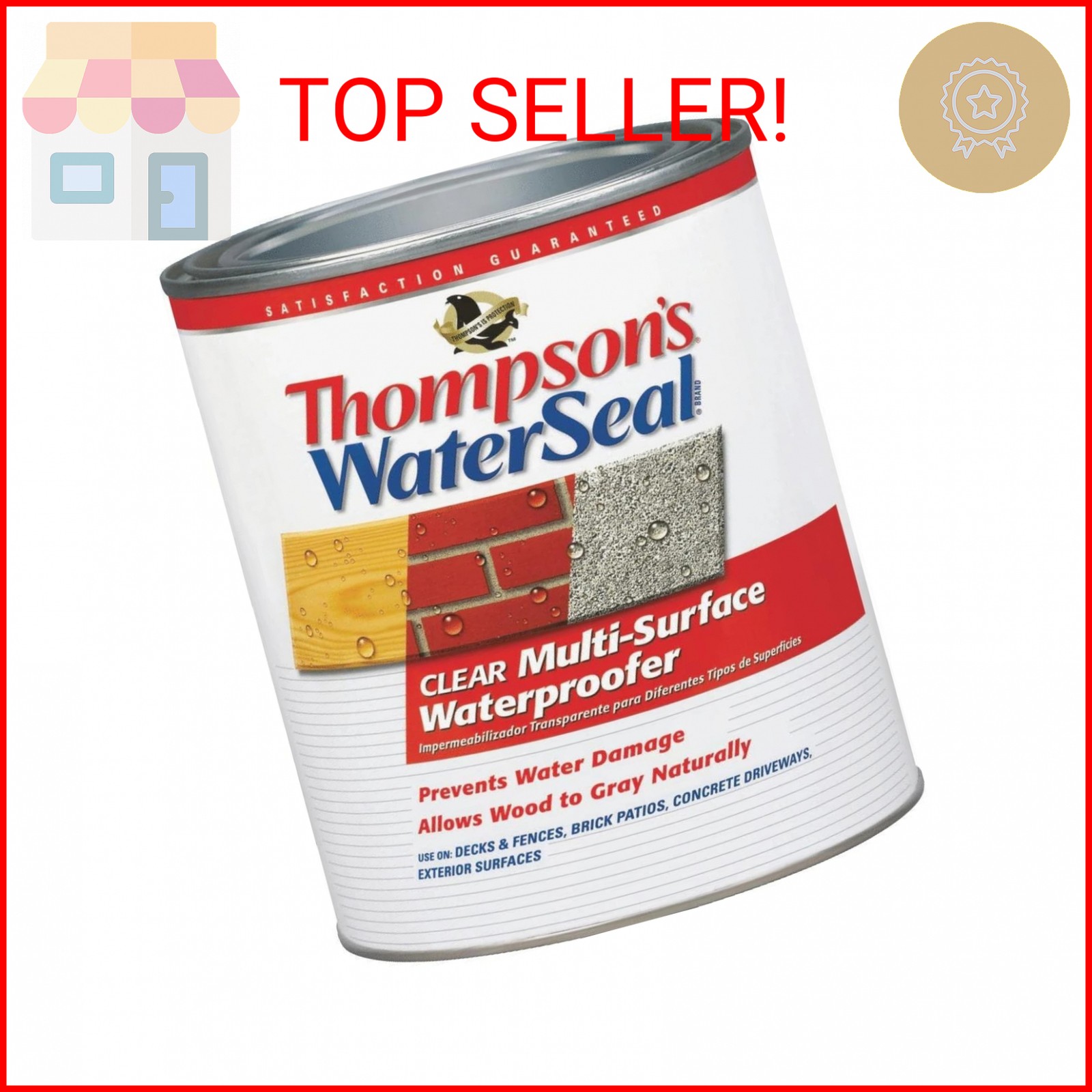 Thompsons Waterseal 24104 Quart Water Seal Multi-Surface Waterproofer