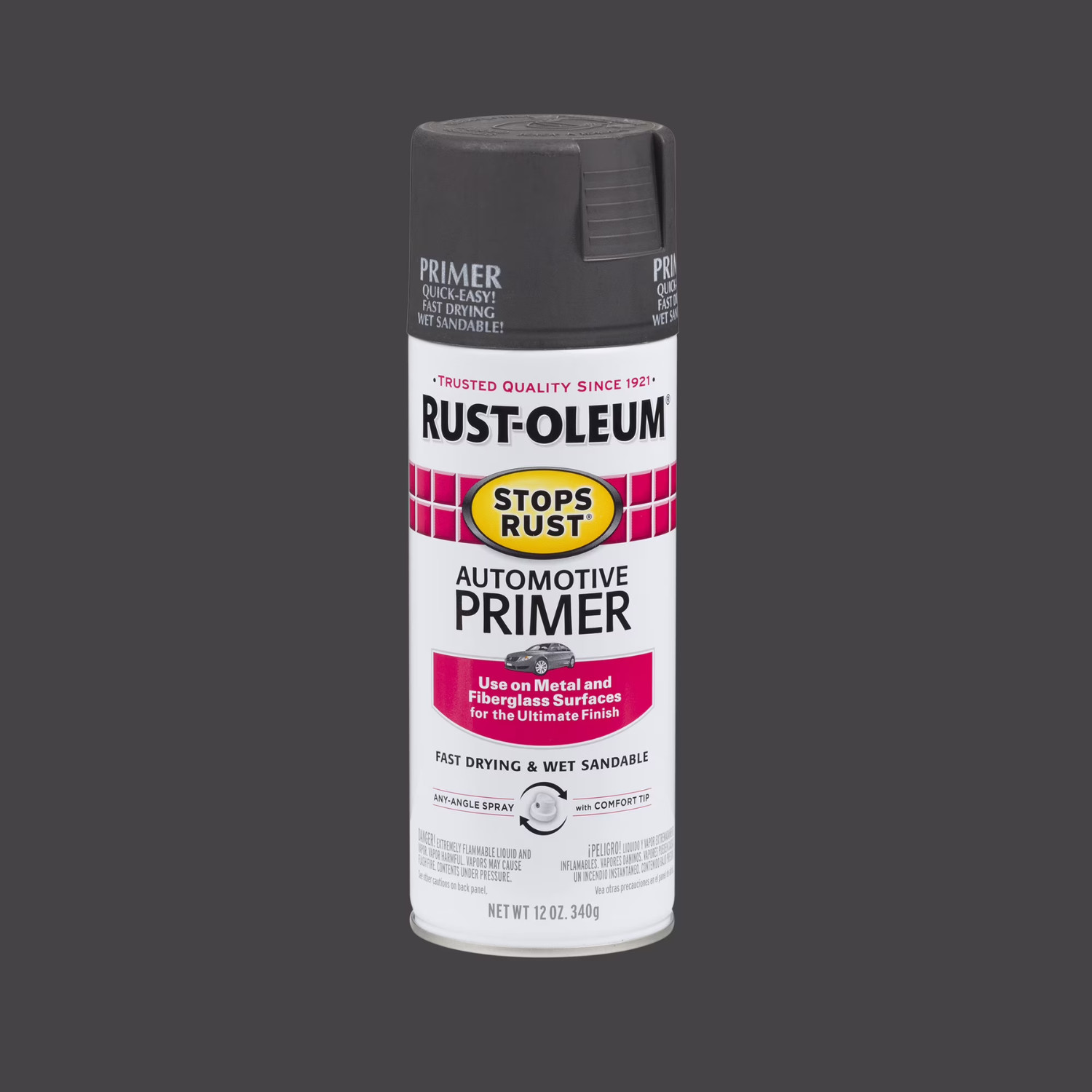 Rust-Oleum Stops Rust Automotive Primer Dark Gray 12oz Spray Paint, 6 Pack