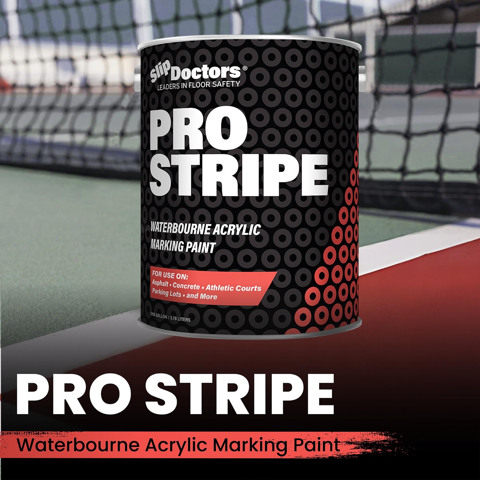 Stripe Line Marking Paint – Courts, Parking Lots & Surface Restoration – (Whi…