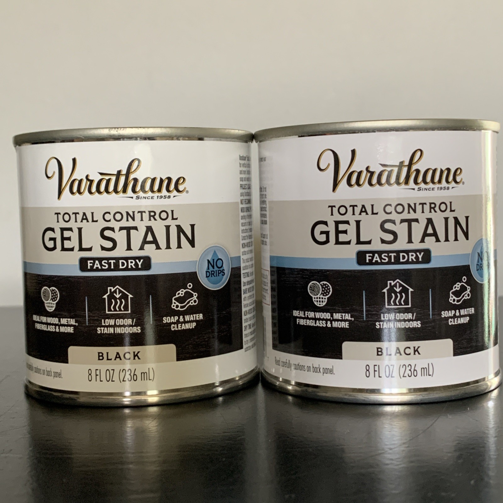 Lot 2 Varathane Total Control Gel Stain Low Odor Water-Based Formula Fast Dry