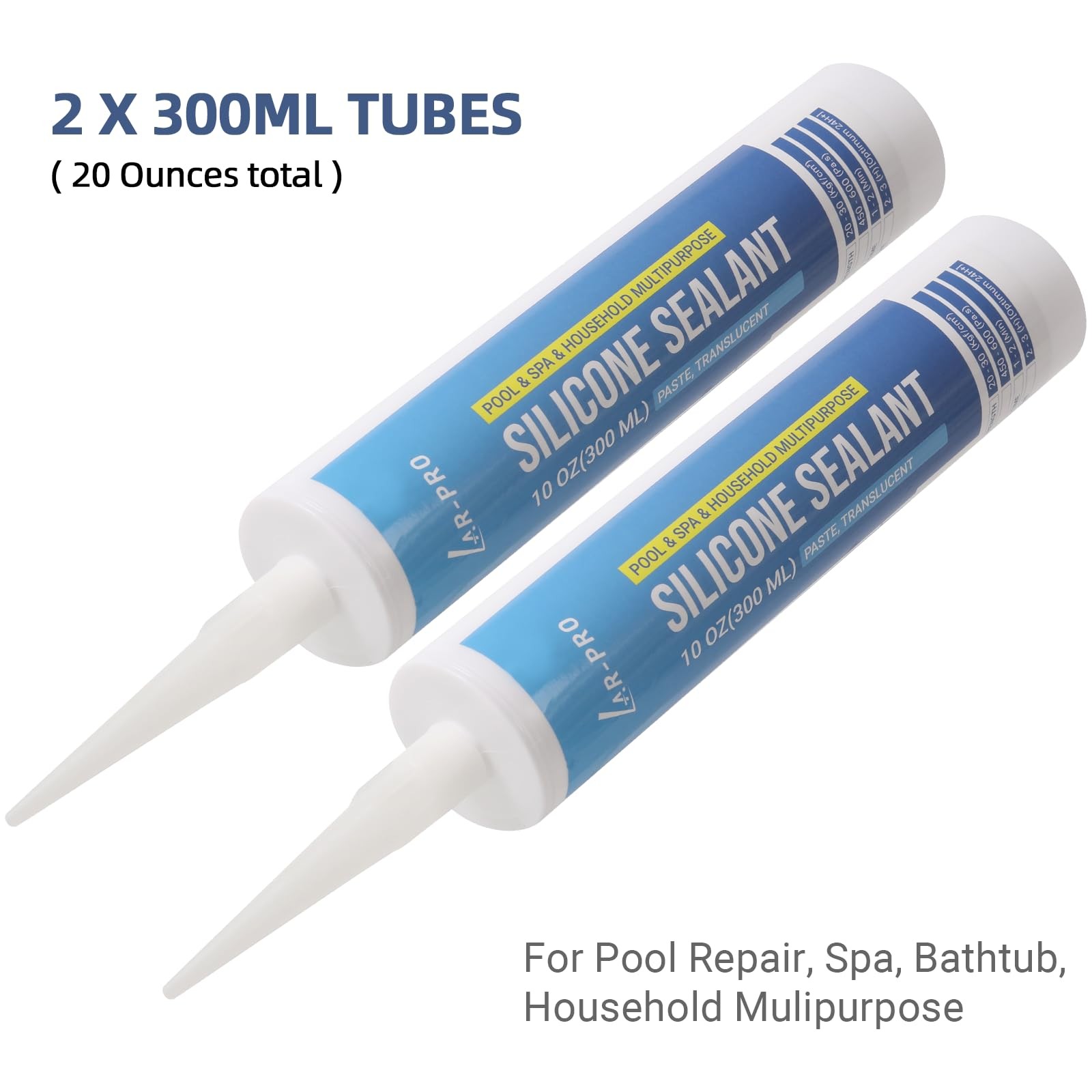AR-PRO (2 Pack) 706A Translucent Silicone Sealant – 2 x