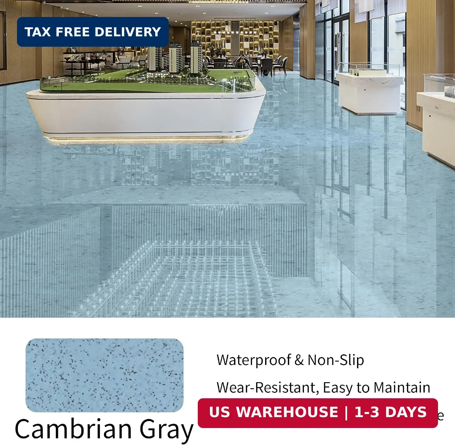 Epoxy Colored Sand Floor Paint, High-Gloss Self-Leveling 35oz (1KG), Blue | Epox