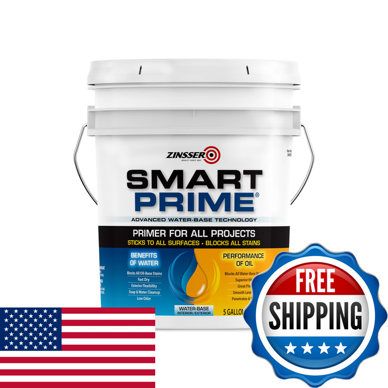 5 Gal Zinsser 249728 White Smart Premium Water-Based Interior/Exterior