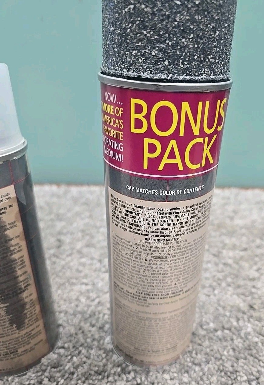 Plasti-Kote Fleck Stone Spray Paint Texture Paint Faux Granite Finish Gray- READ