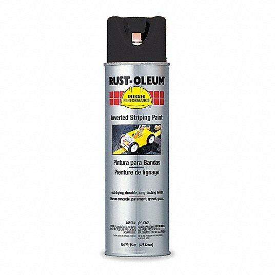 RUST-OLEUM Solvent-Base Inverted Striping Paint, Black 18OZ 2378838