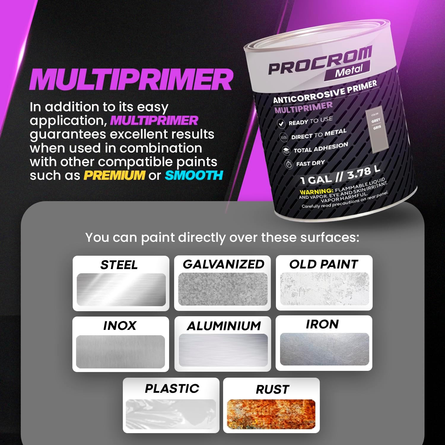 Multiprimer 1 Gallon – Rust Preventive Primer for Metal & Plastic