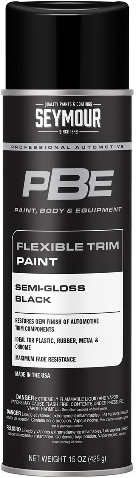 20-1679 Pbe Professional Trim Spray Paint, Semi-Gloss Black