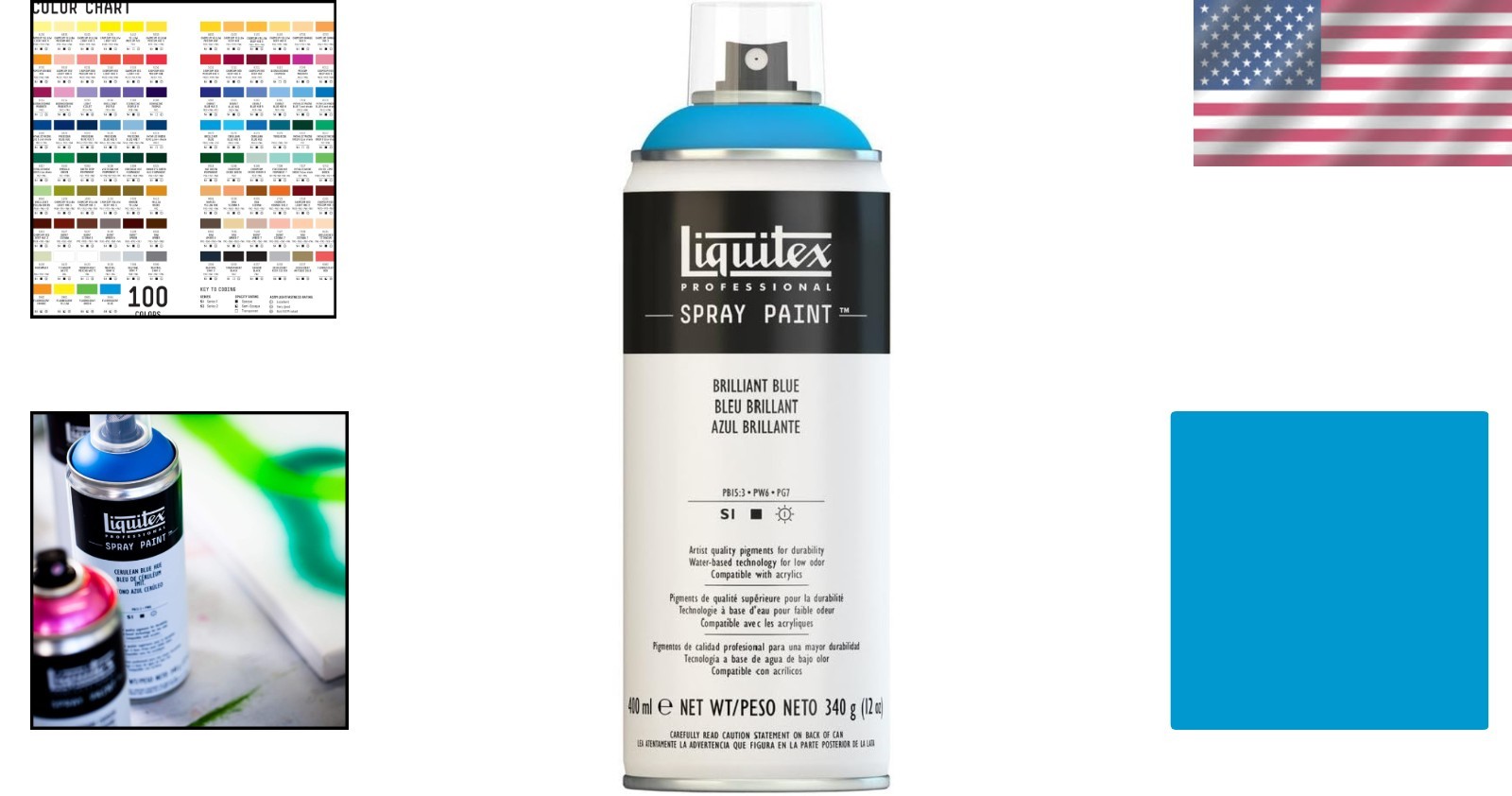 Brilliant Blue Aerosol Paint 12oz – Matte Finish