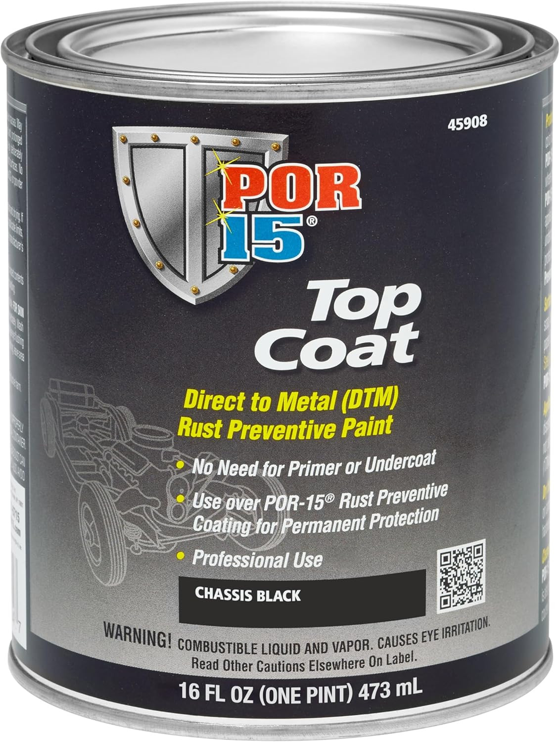 Top Coat Paint, Direct to Metal Paint, Long-Term Sheen and Color Retention, 16 F