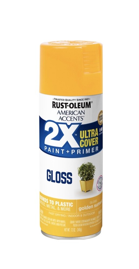 Rust-Oleum American Accents 2X Ultra Cover Spray Paint, Gloss Golden Sunset
