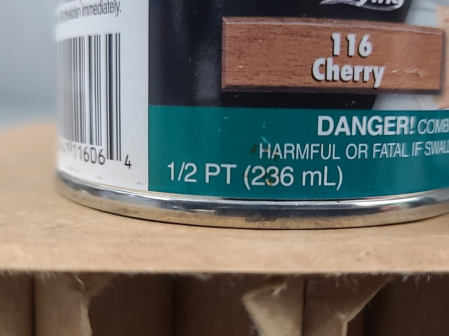 2x ZAR Wood Stain 116 Cherry 1/2 Pint