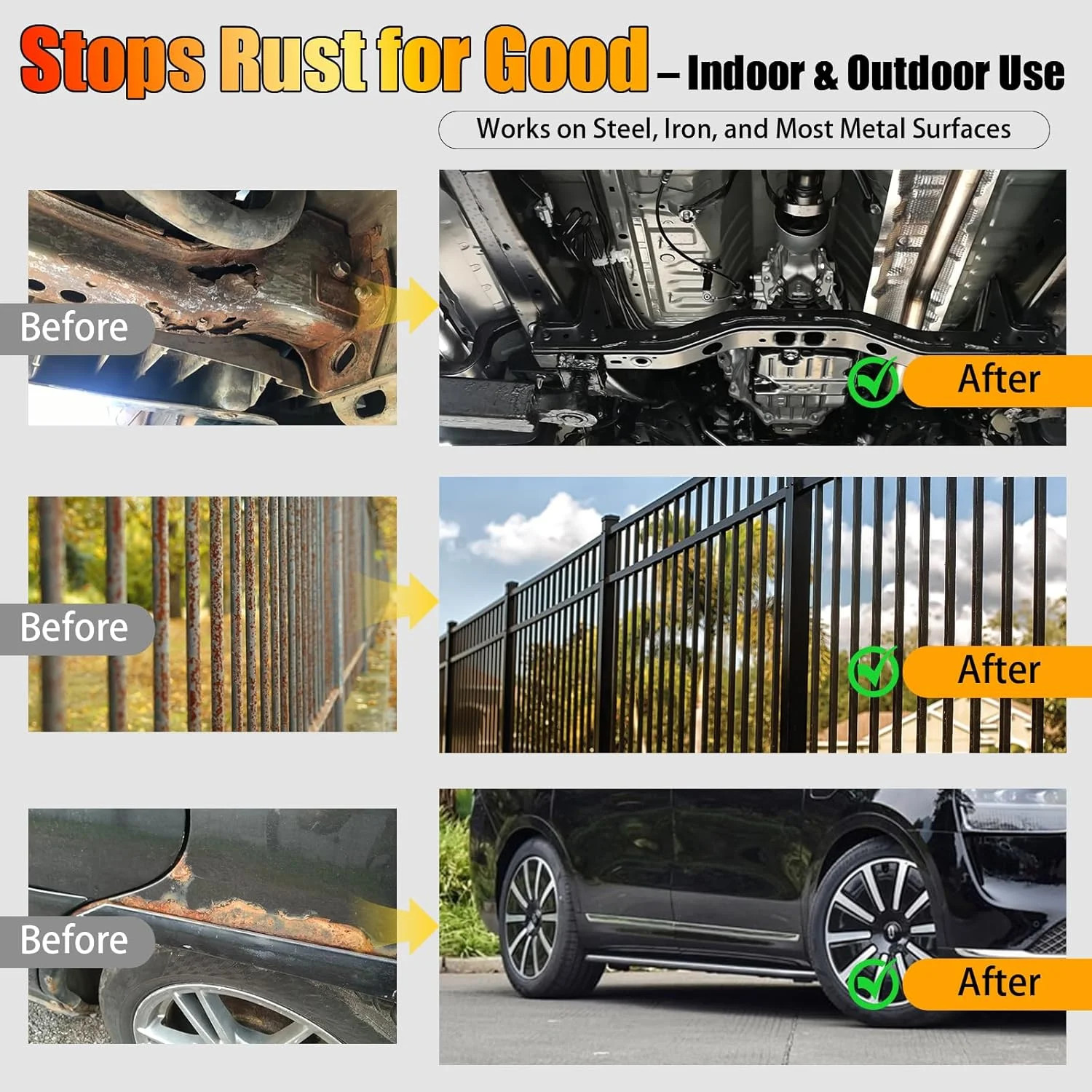 35oz Rust Converter, Anti-Rust Coating, Stops Corrosion for Metal Surface