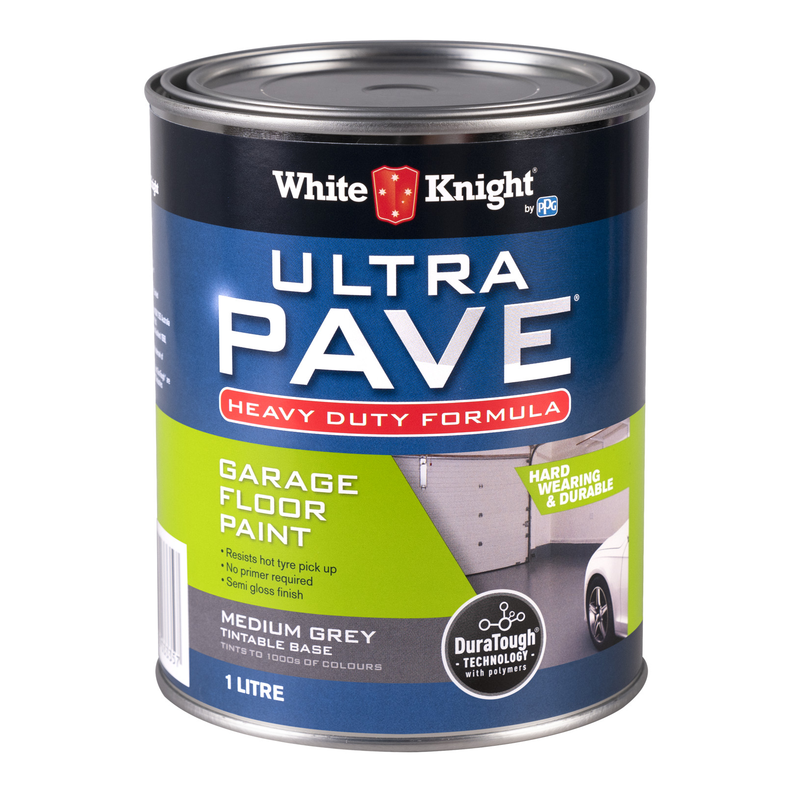 White Knight Ultra Pave 1L Medium Grey Heavy Duty Garage Floor Paint