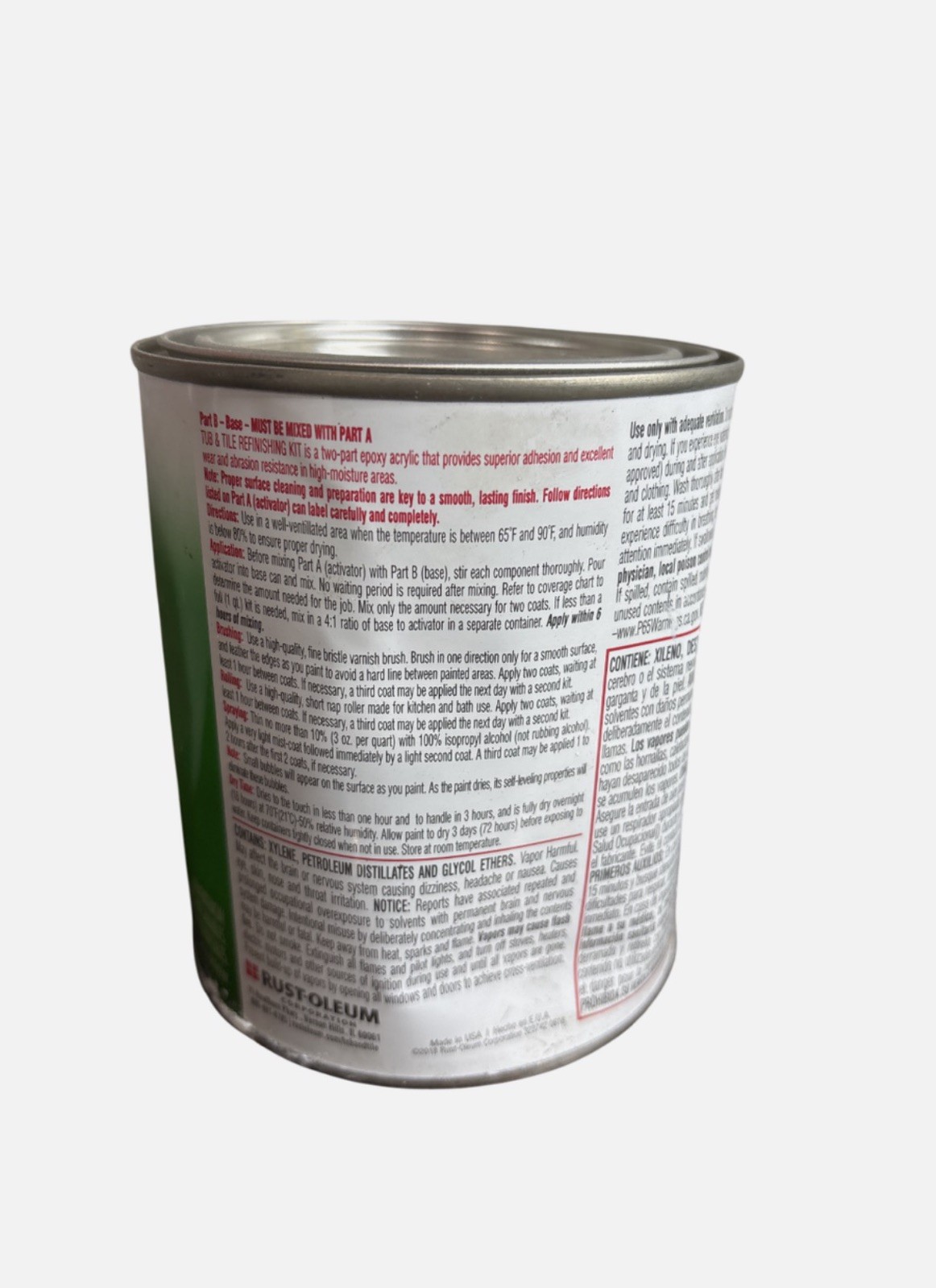 Rust-Oleum Tub & Tile B Base Refinishing Kit 25.6 fl oz 757ml Cans