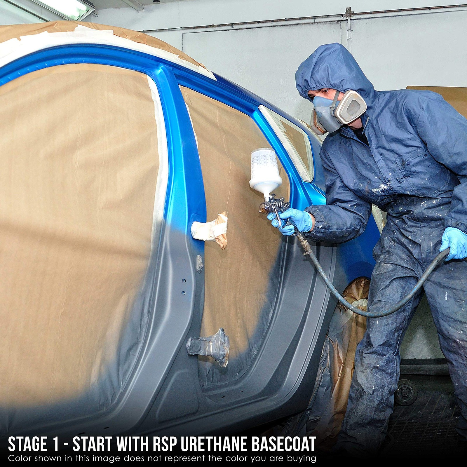 Restoration Shop – Winter White Urethane Basecoat with Clearcoat Auto Paint -…
