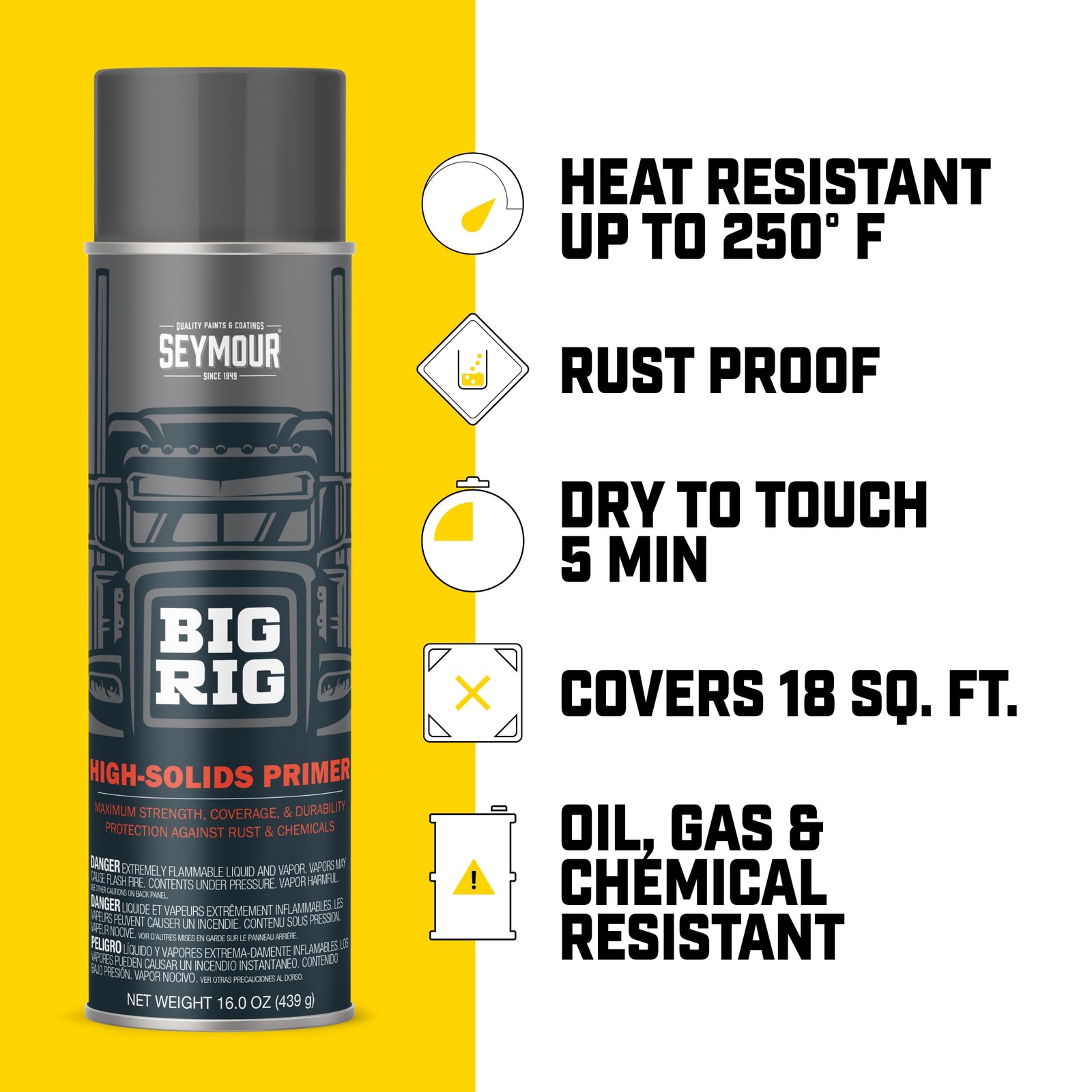 20-1631 Big Rig Professional Coatings Spray Paint, Light Gray Primer