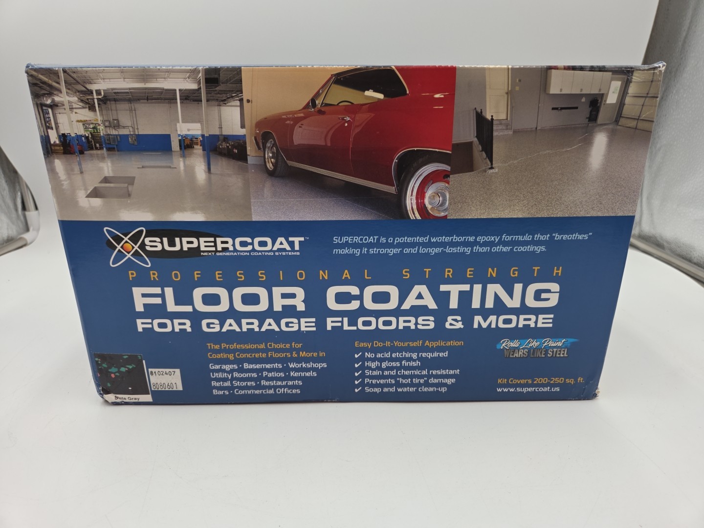 Supercoat Professional Strength Floor Coating (Slate Gray) For Garage Floors