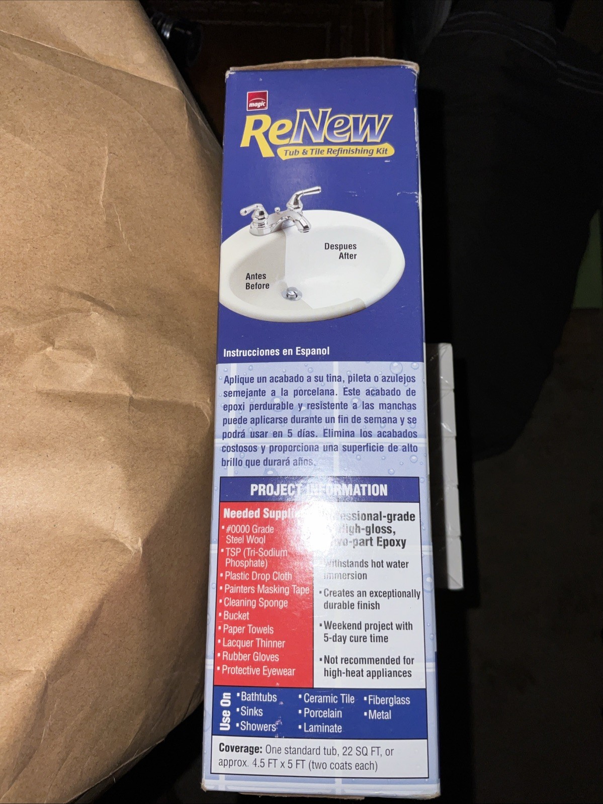 Magic Tub and Tile Refinishing Kit – Spray on Aerosol – Refinish Sinks Tile Porc