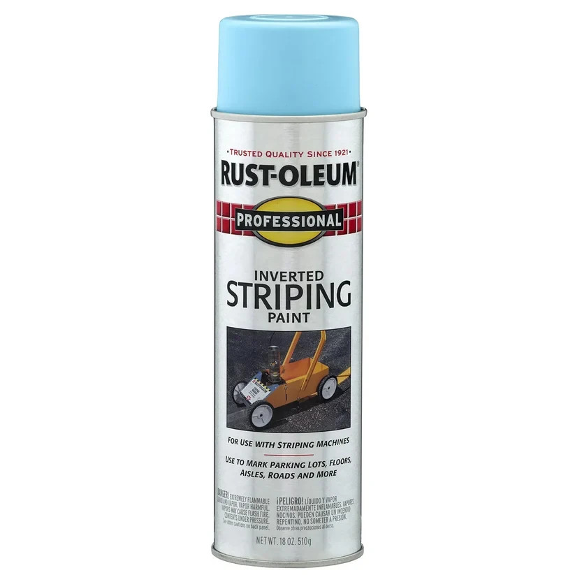 Blue Rust-Oleum Professional Inverted Striping Paint Spray-2526838 18 oz