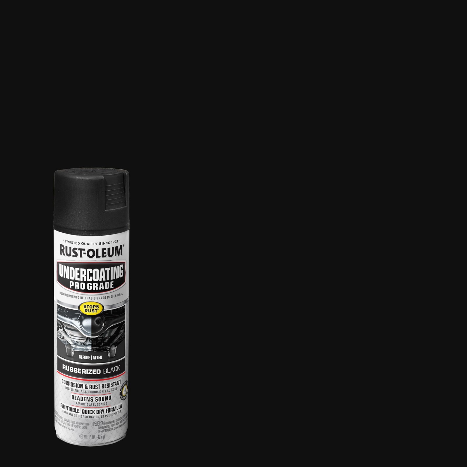 Rust-Oleum 248656 Professional Grade Rubberized 15 Ounce (Pack of 1), Black