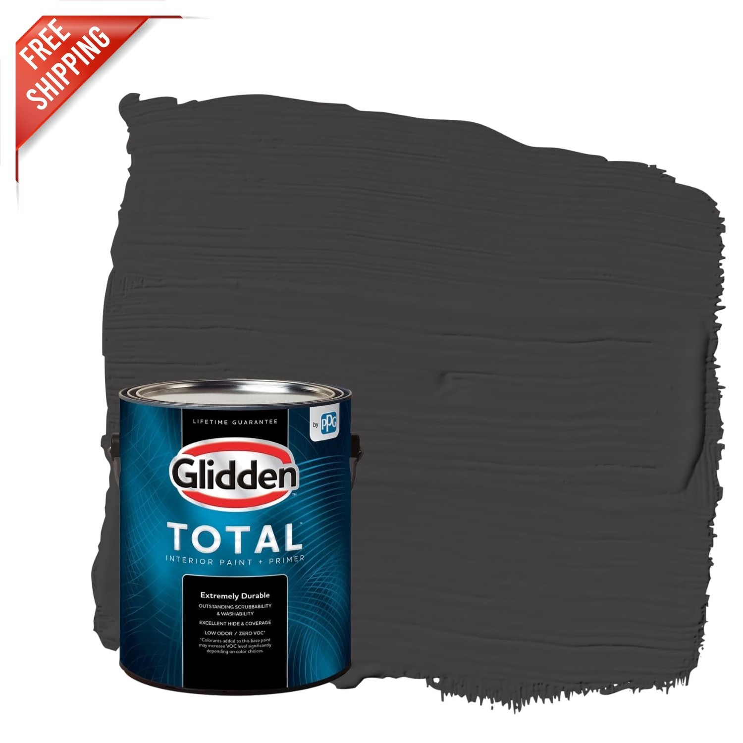 Durable Semi-Gloss Black Paint & Primer for Elegant Interior Walls – 1 Gallon