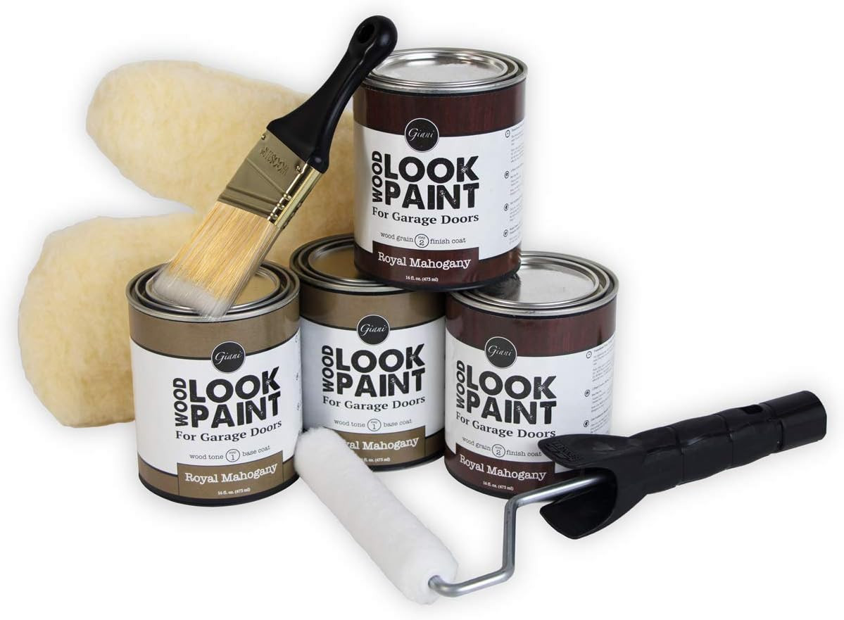 Royal Mahogany Wood Look Paint Kit for Stunning Garage Doors