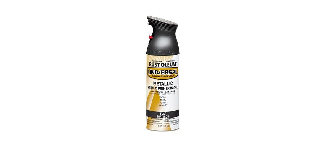 Rust Oleum Universal All Surface Paint 11 Ounce Flat Soft Iron Fast Drying