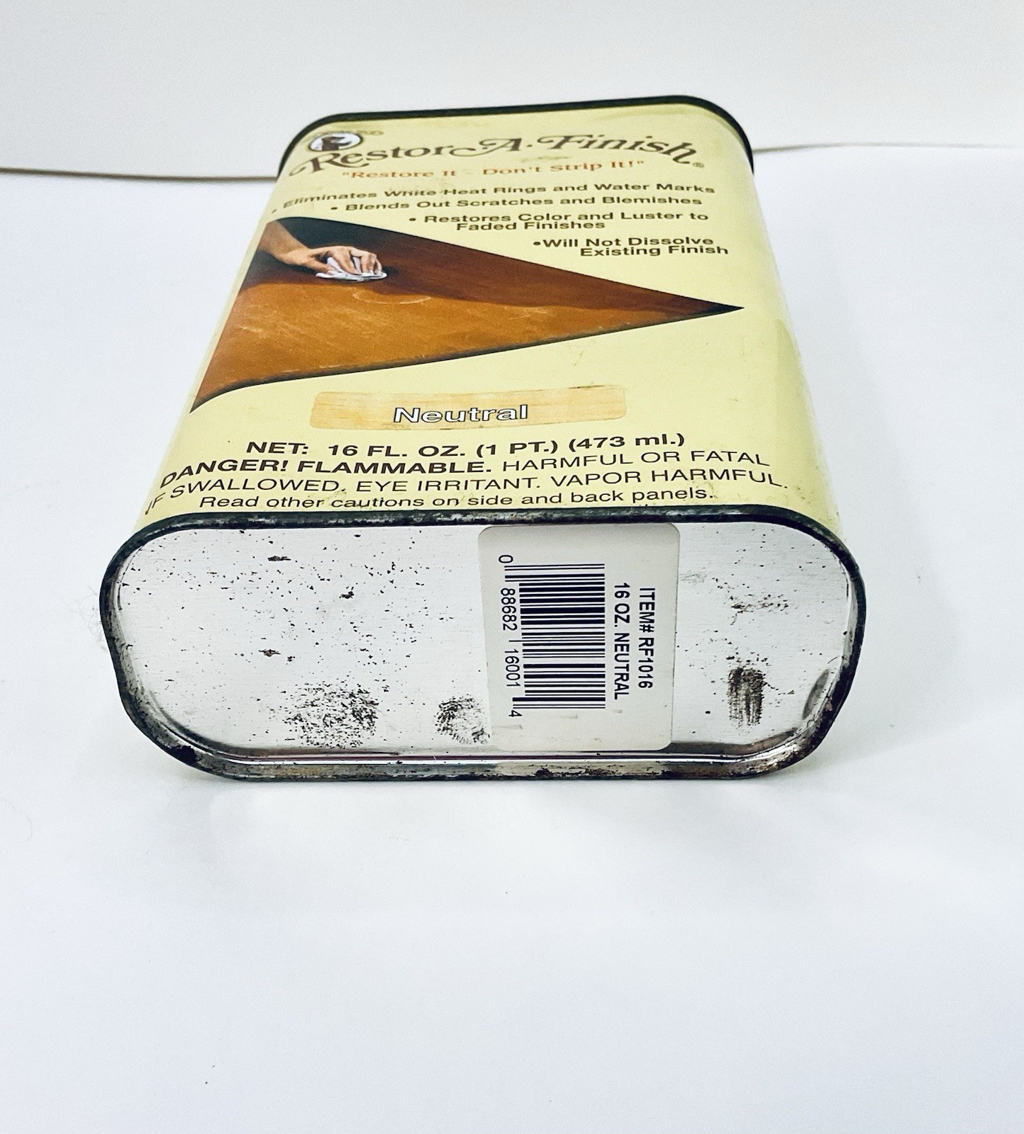 HOWARD RESTOR-A-FINISH NEUTRAL 16 FL OZ VINTAGE TIN CAN