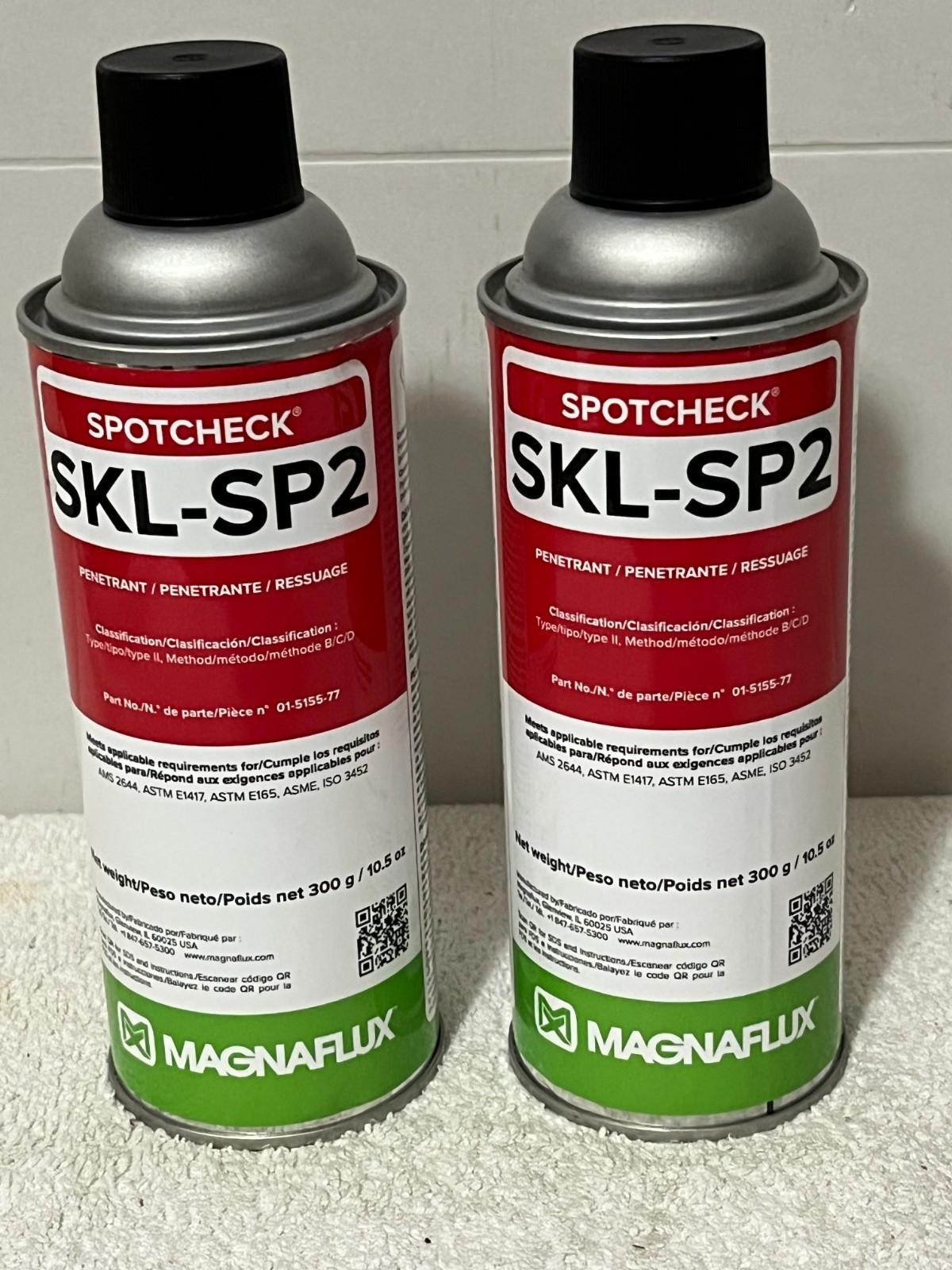 MAGNAFLUX Spotcheck SKL-SP2 Penetrant. LOT OF 2