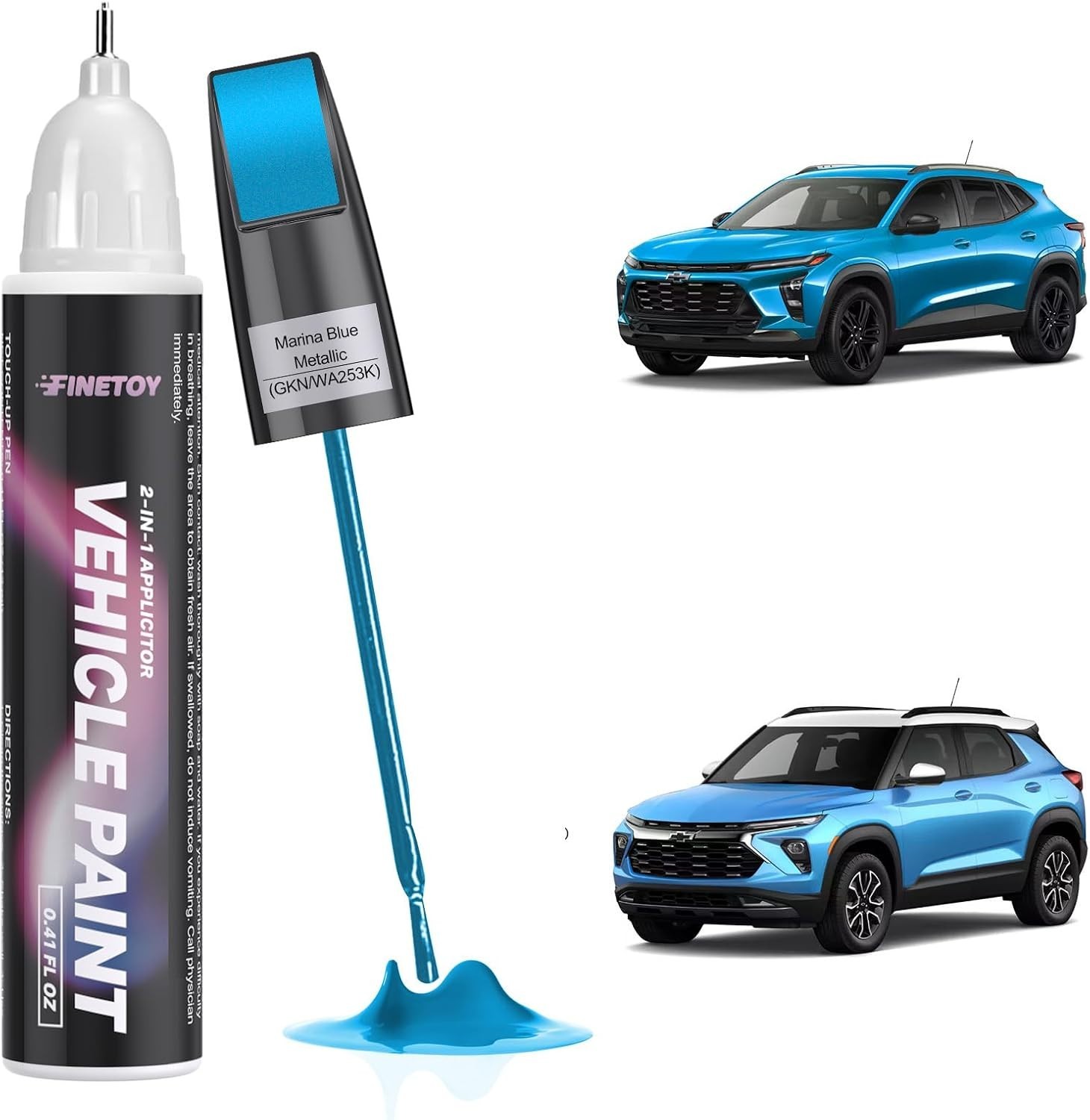 Marina Blue Metallic Touch Up Paint for Chevrolet – 0.41 oz Fast-Drying Solution