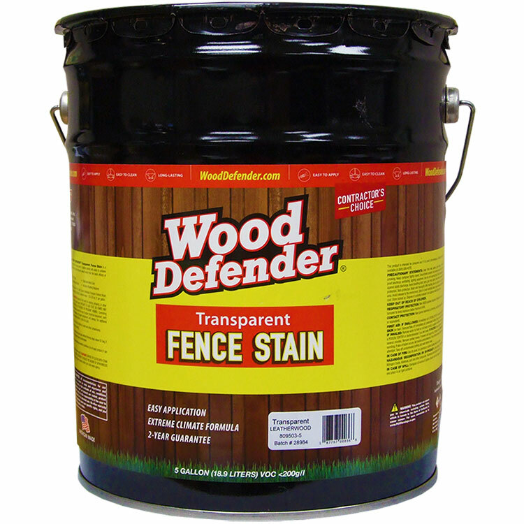 Wood Defender Transparent Fence Stain LEATHERWOOD 5-gallon
