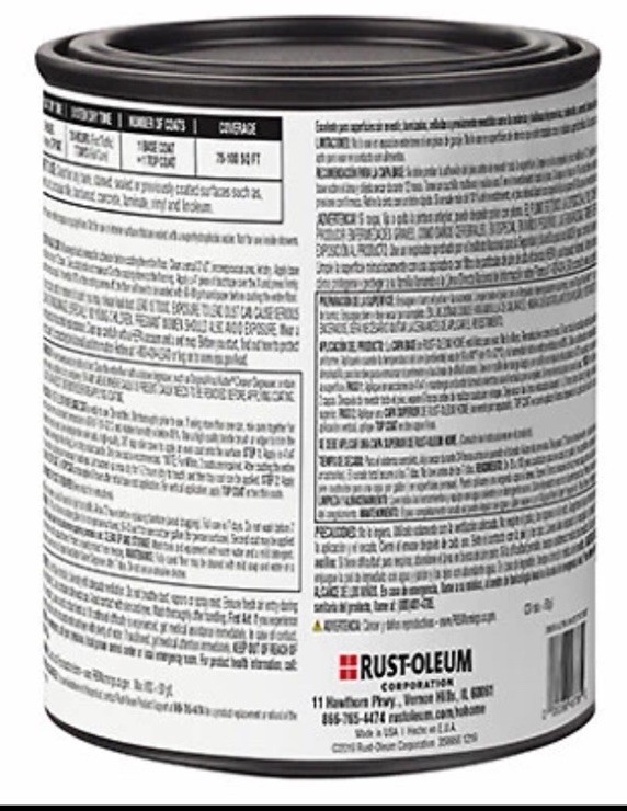 Rust-Oleum 358876 Floor Coating, Ultra White/Tint Base, 1 qt NEW
