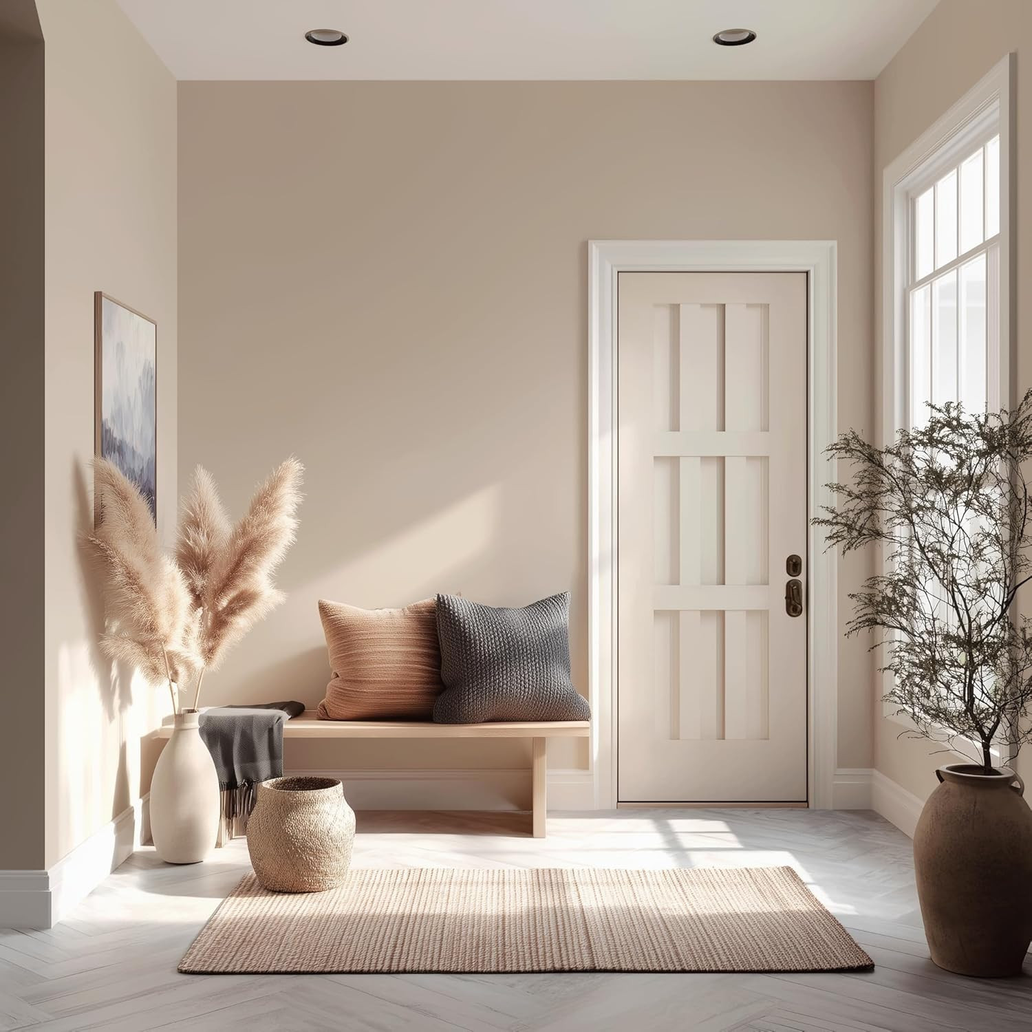EVOLVE Paint & Primer Beach Beige 5-Gal Low Sheen Interior Exterior Paint