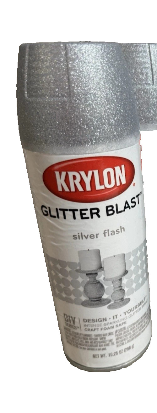 Krylon glitter blast 10.25 oz silver flash Intense Sparkling glitter spray S3
