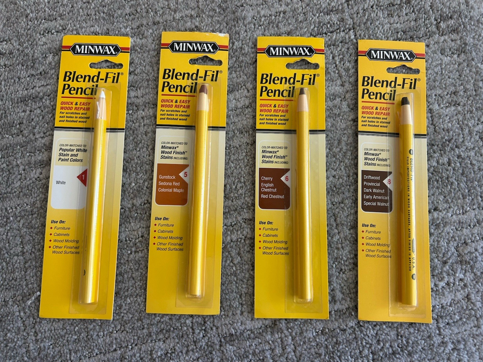 Minwax Blend-Fil Pencil 13 WHITE~ Quick & Easy Touch-Up Wood Repair #T4391000