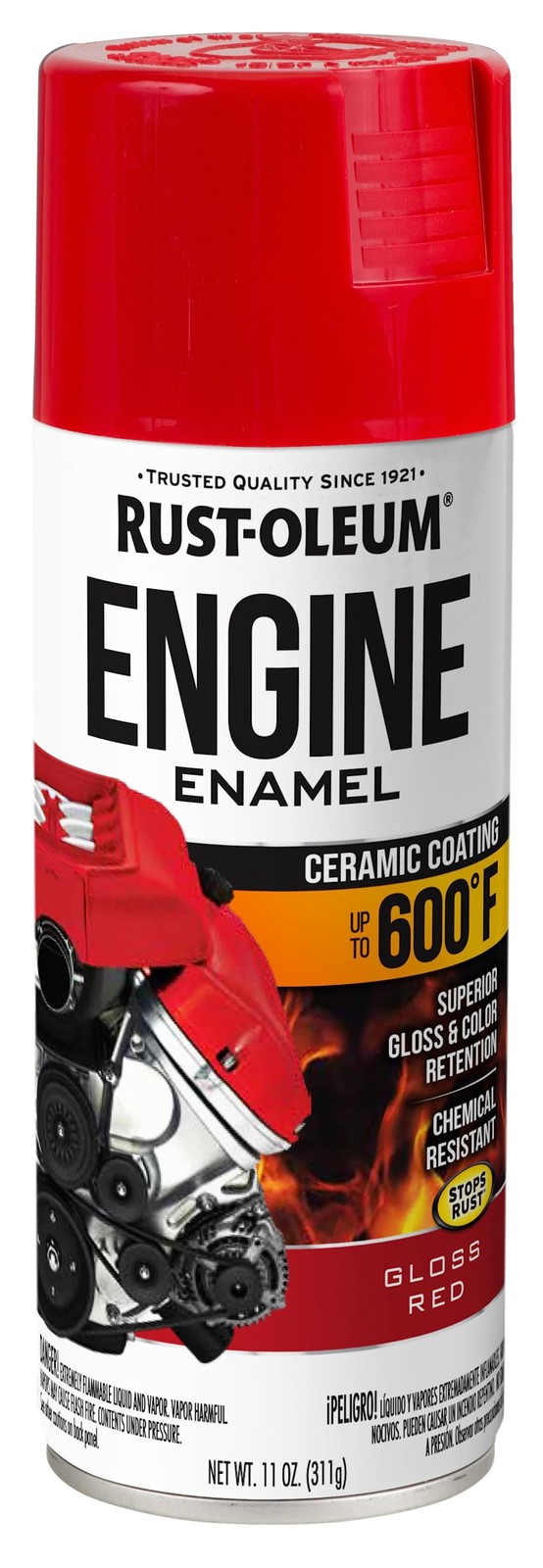 363569 Engine Enamel Spray Paint, 11 oz, Gloss Red, (Pack of 1)