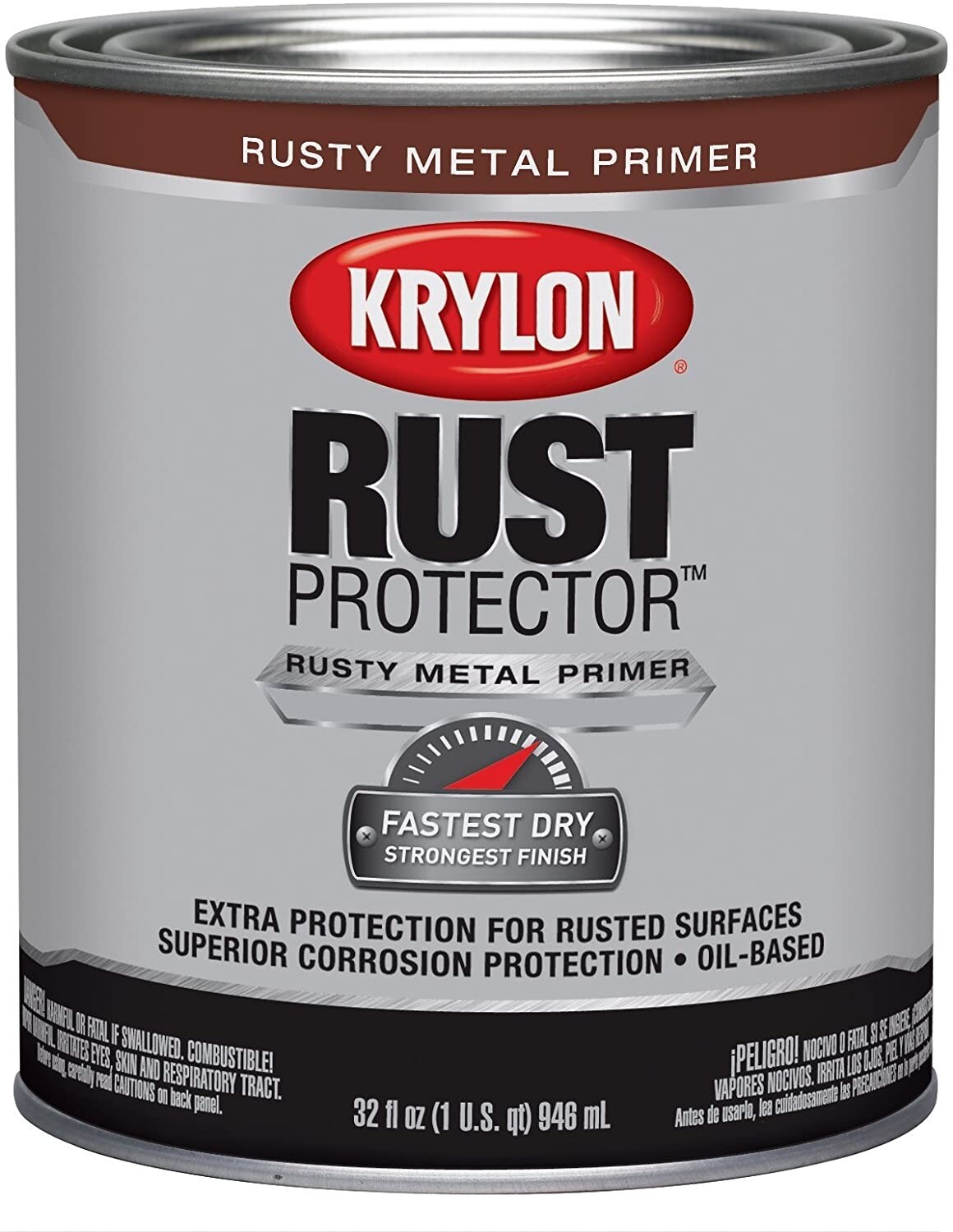 Krylon Rusty Metal Primer Protector Fastest Dry Strongest Finish Oil Based 32oz
