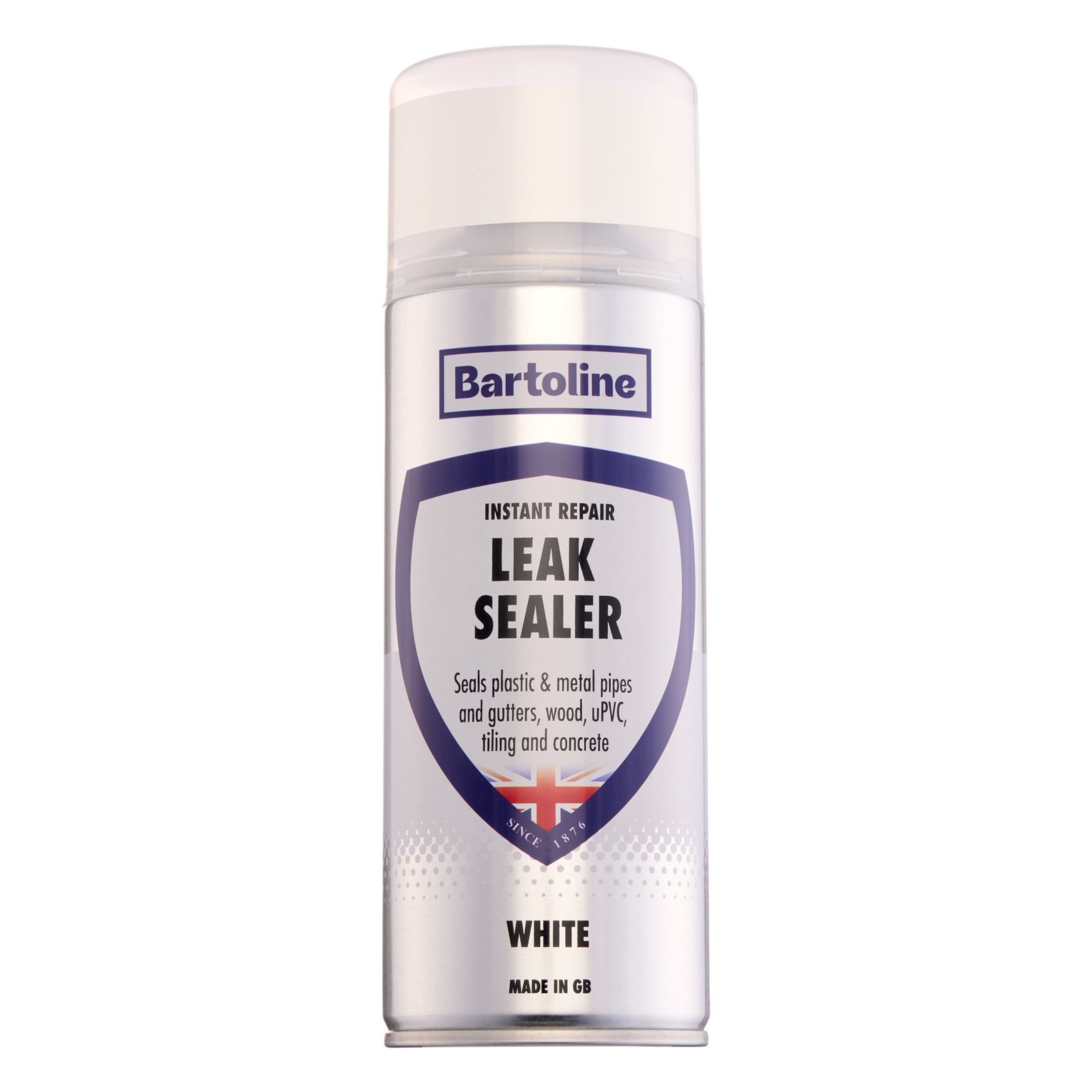 Bartoline Leak Sealer White Waterproof Spray Pipe Roof Frame Repair 13.53oz
