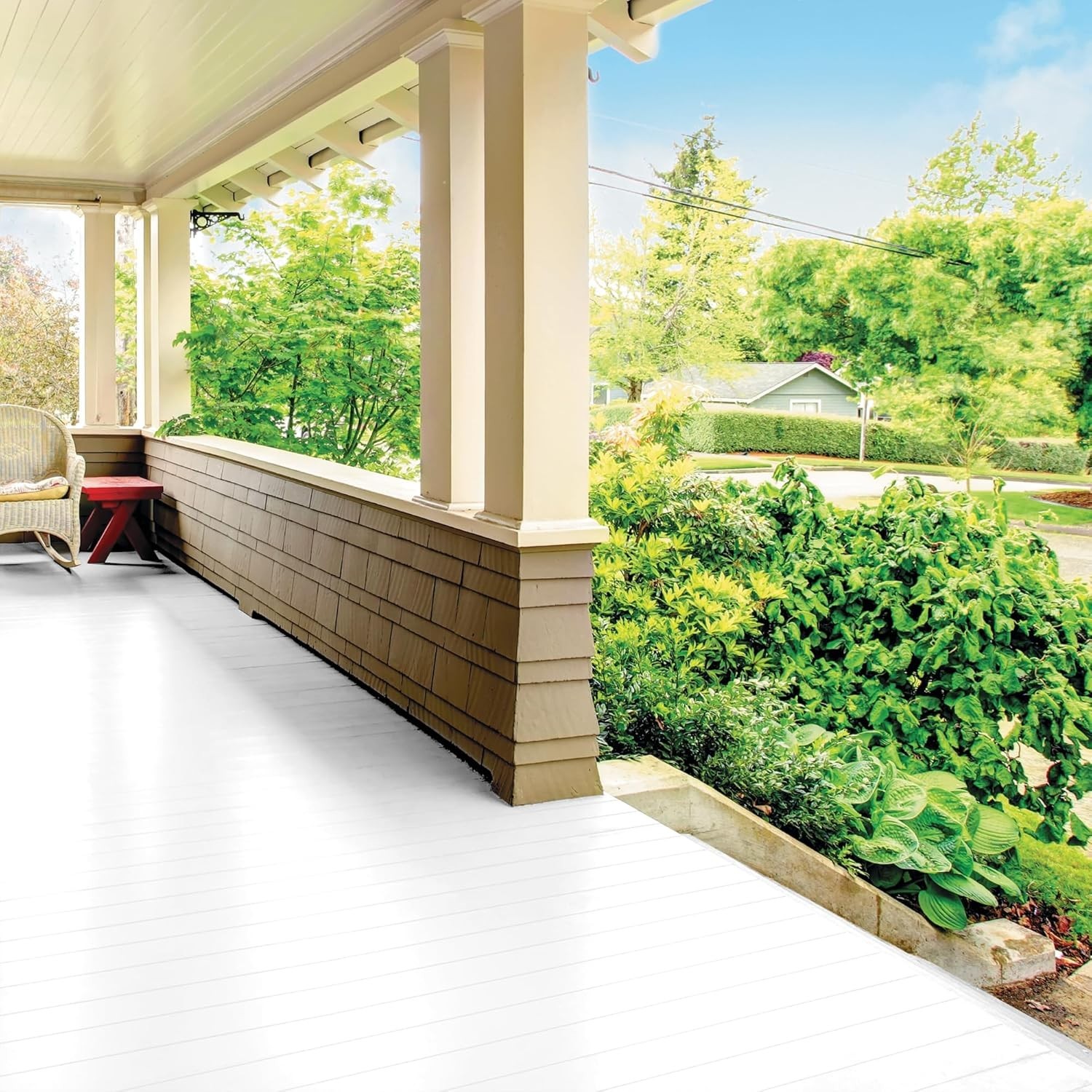 Glidden Porch & Floor 1 gal. White Satin Interior/Exterior Paint with Primer NEW