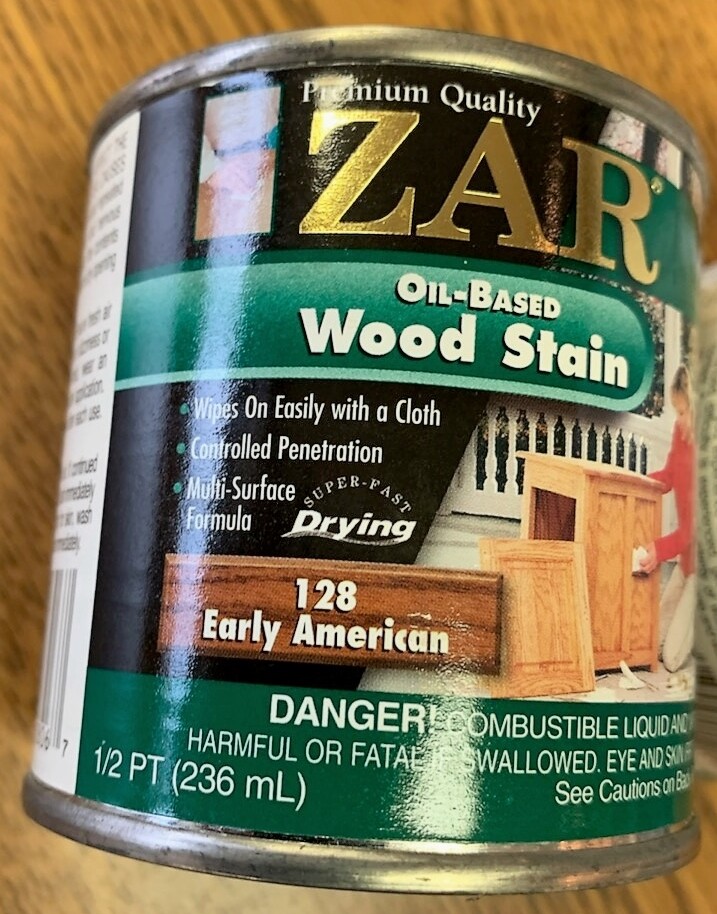 Zar Interior Stain, 128 EARLY AMERICAN, 1/2 pint