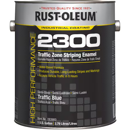 Rust-Oleum 283900 Traffic Zone Striping Paint, 1 Gal., Traffic Blue, Water