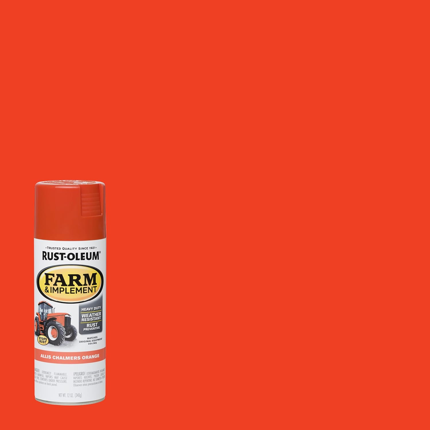 280135 Farm & Implement Spray Paint, 12 Oz, Allis Chalmers Orange, (Pack of 1)