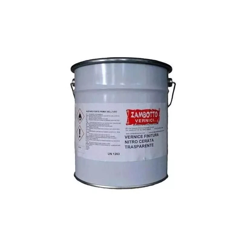 Vernice finitura nitro cerata trasparente per legno da interno (5 LITRI)