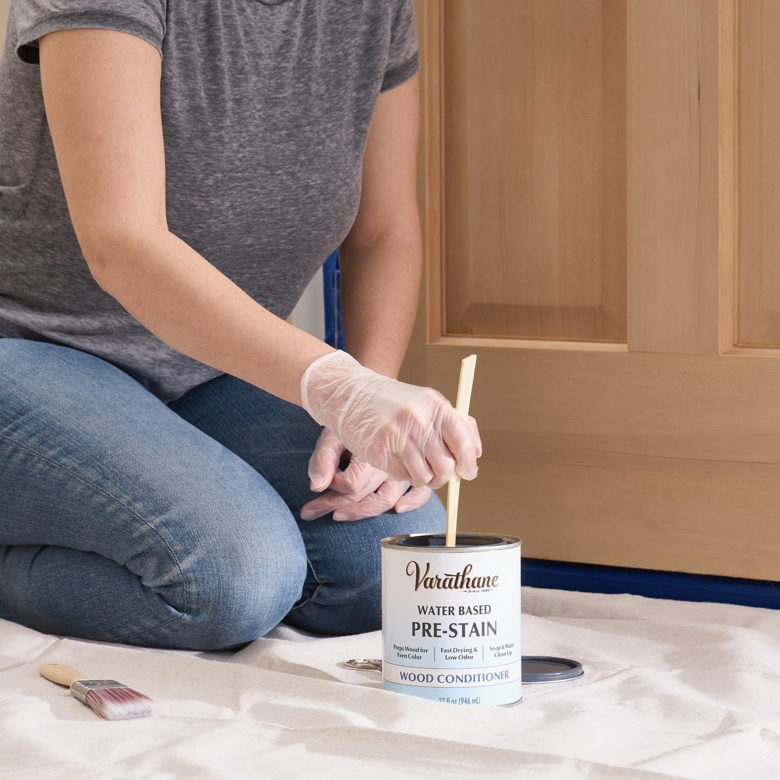 Clear, Water-Based Pre-Stain Wood Conditioner-381123