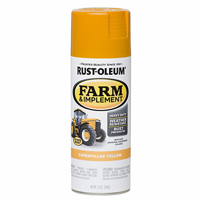 7449830 Farm Equipment Spray Paint, Gloss, Caterpillar Yellow, 12 oz, Aerosol Ca