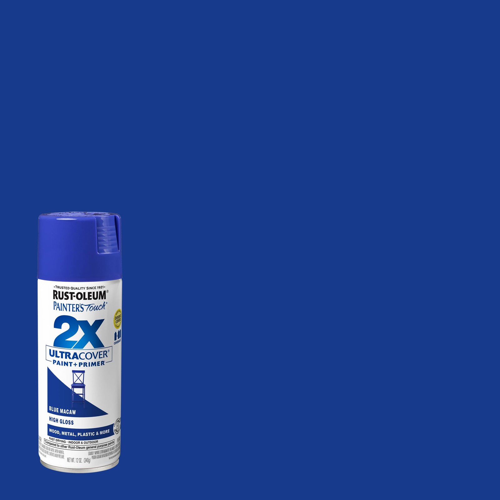 12 Ounce Pack of 6 High Gloss Macaw Blue Spray Paint for Interior Exterior Use