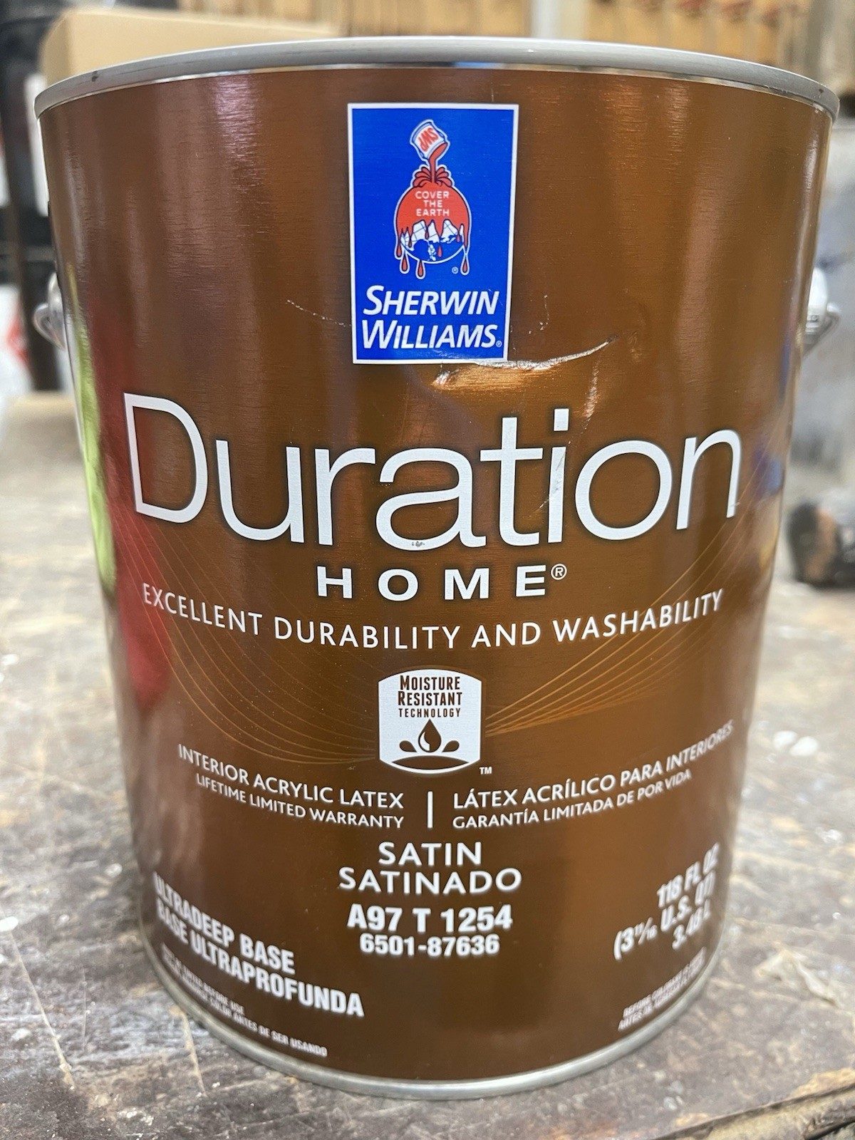 Sherwin Williams Duration Interior Latex Paint / Satin / Custom Navy /Gallon