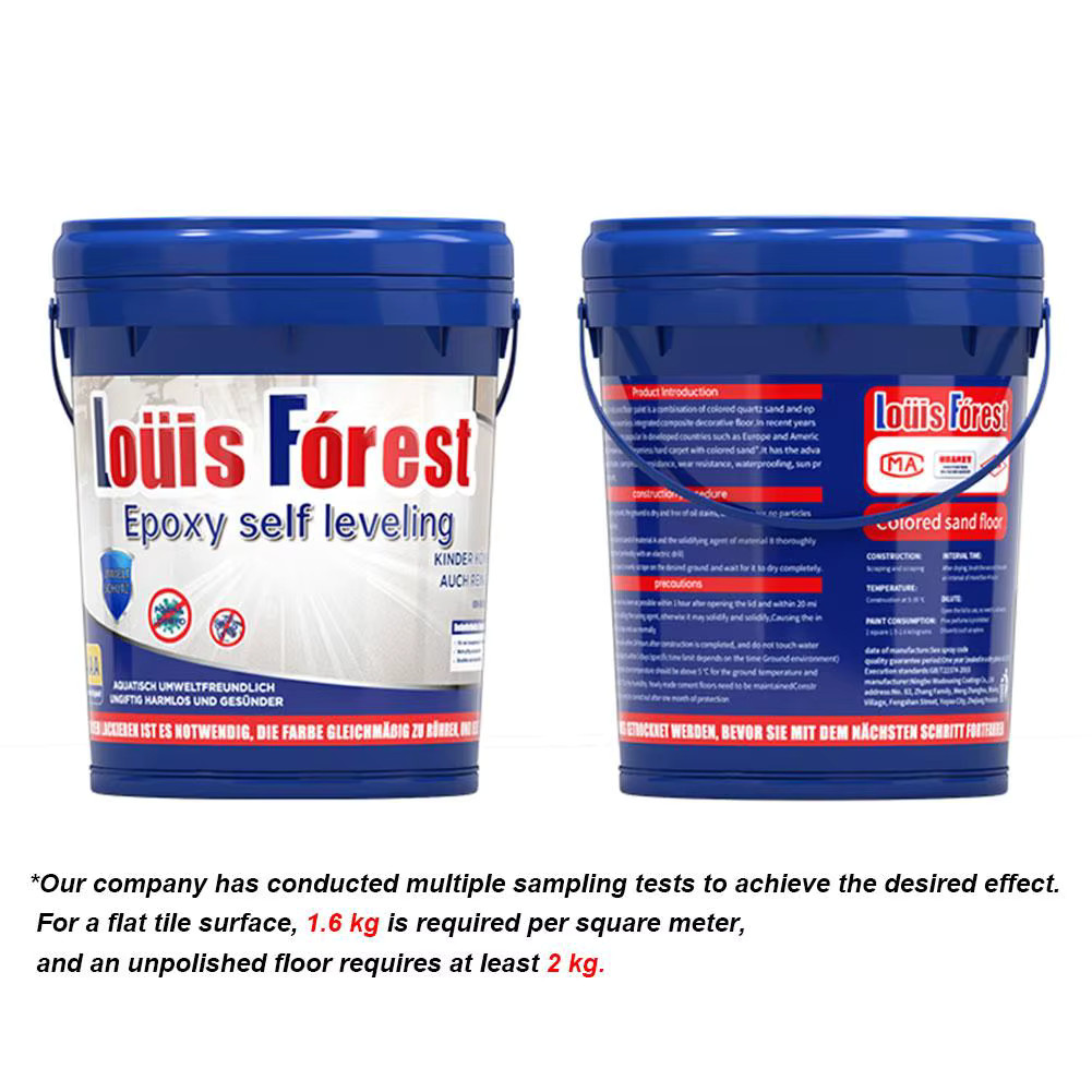 Louis Forest Epoxy Floor Paint, High-Gloss Marble Finish, Waterproof, Water-Base